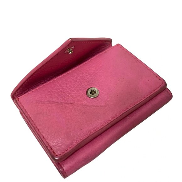 Auth BALENCIAGA Papier Mini Wallet 391446 Pink Leather - Trifold Wallet - Picture 3 of 10